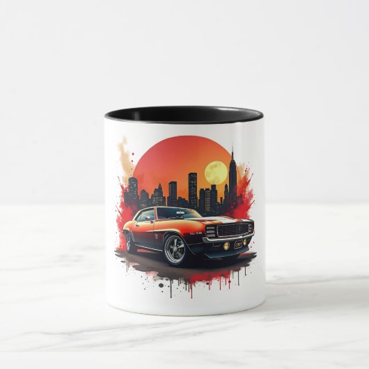 Muscle Car Street Art Coffee Cup Mok (Midden)