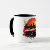 Muscle Car Street Art Coffee Cup Mok (Voorkant links)