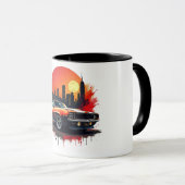 Muscle Car Street Art Coffee Cup Mok (Voorkant rechts)