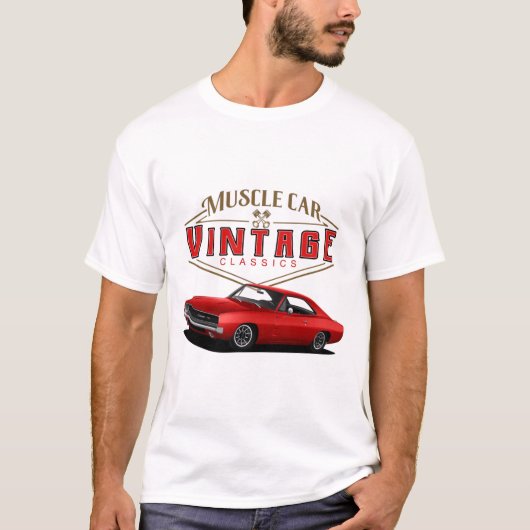 Muscle Car Vintage Charger T-shirt (Voorkant)