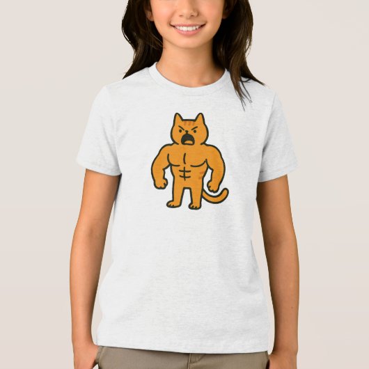 Muscle Cat Tri-Blend Shirt (Voorkant)