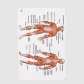 Muscle Diagram medgifts101 Golfhanddoek (Voorkant)