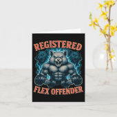 Muscle Hamster Geregistreerde Flex Offender Funny  Kaart (Gele Bloem)