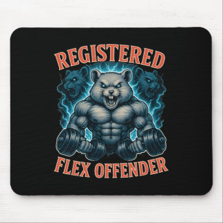 Muscle Hamster Geregistreerde Flex Offender Funny  Muismat