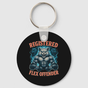 Muscle Hamster Geregistreerde Flex Offender Funny  Sleutelhanger