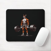 Muscle Kangaroo Deadlifting Funny Gym Gewichtheffe Muismat (Met muis)