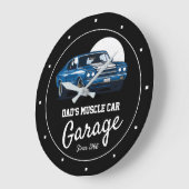 Muscle Kar Garage Pap of elke andere naam Blauw Zw Grote Klok (Hoek)
