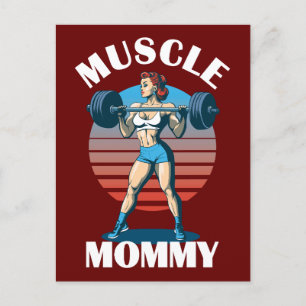 Muscle Mama - Vrouw Gewichtheffer Briefkaart