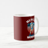 Muscle Mama - Vrouw Gewichtheffer Koffiemok (Voorkant rechts)