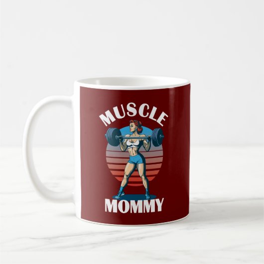 Muscle Mama - Vrouw Gewichtheffer Koffiemok (Links)