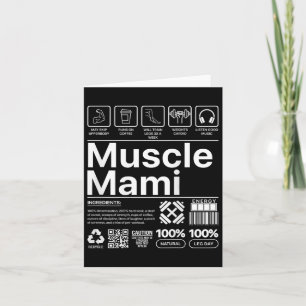 Muscle Mami en Mama Gym Workout Moeder Grappig Lic Kaart