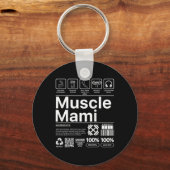 Muscle Mami en Mama Gym Workout Moeder Grappig Lic Sleutelhanger (Voorkant)