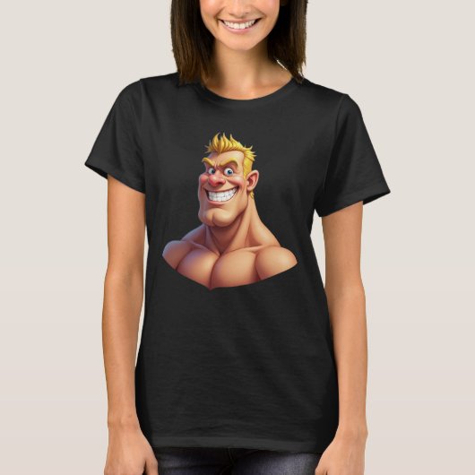 Muscle Man leuk nieuwigheidscadeau voor haar T-shirt (Voorkant)