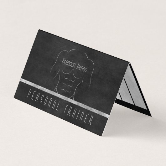 Muscle Man Personal Trainer Dagelijks trainingssch Visitekaartje (Voorkant)