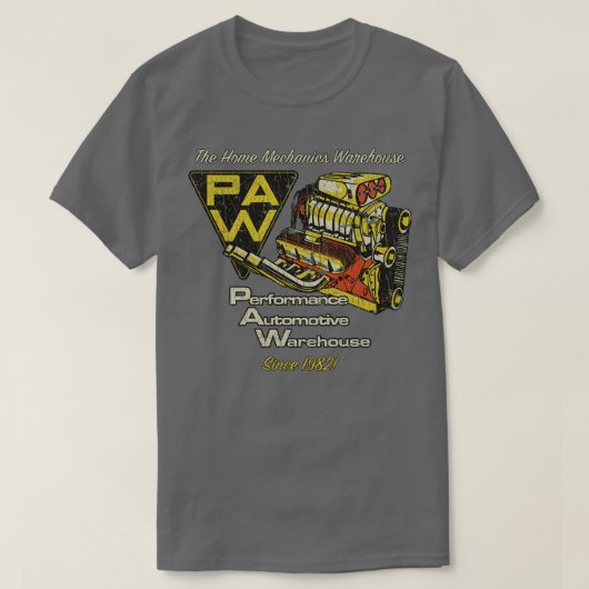 Muscle Performance Automotive Warehouse 1982 T-shirt (Design voorkant)