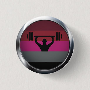 MUSCLE PRIDE MEDAILLON RONDE BUTTON 3,2 CM