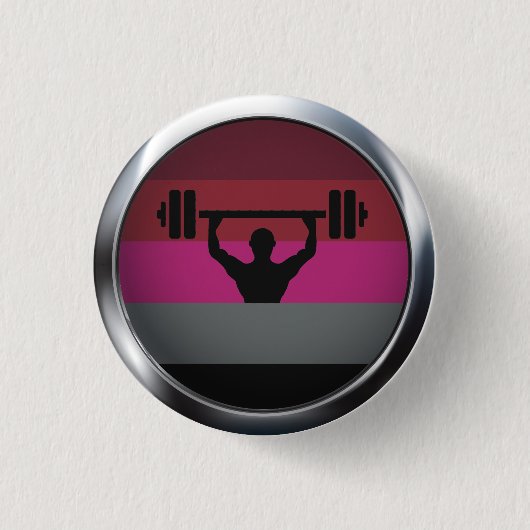 MUSCLE PRIDE MEDAILLON RONDE BUTTON 3,2 CM (Voorkant)