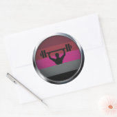 MUSCLE PRIDE MEDAILLON RONDE STICKER (Envelop)