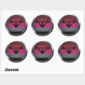 MUSCLE PRIDE MEDAILLON RONDE STICKER (Vel)