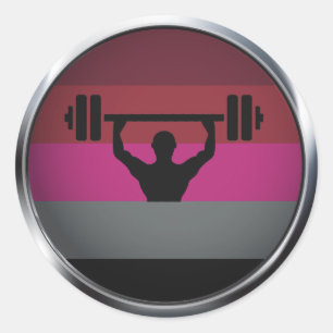 MUSCLE PRIDE MEDAILLON RONDE STICKER