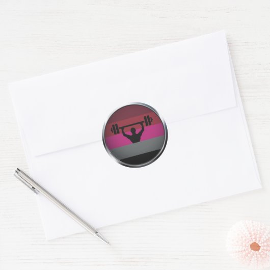 MUSCLE PRIDE MEDAILLON RONDE STICKER (Envelop)