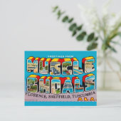 Muscle Shoals AL Retro Groet Briefkaart (Staand voorkant)