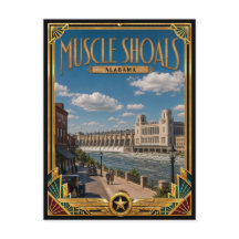 Muscle Shoals Alabama Vintage Art Deco Gouden Tijd