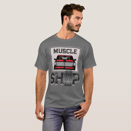 Muscle Shop Auto Cultuur T-shirt (Voorkant volledig)