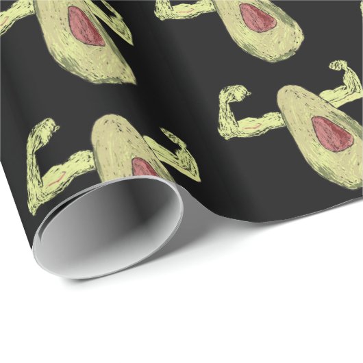 Muscled Avocado Cadeaupapier (Rol Hoek)