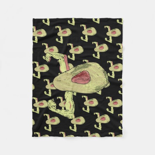 Muscled Avocado Fleece Deken (Voorkant)