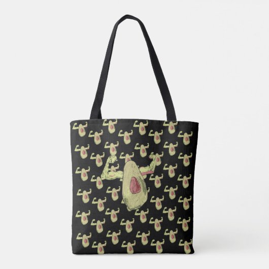 Muscled Avocado Tote Bag (Achterkant)