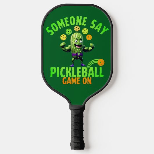 Muscled Up Pickle Someone Say Pickleball Pickleball Paddle (Voorkant)
