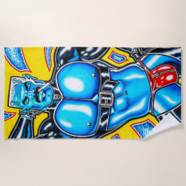 Musclemen van Mars Beach Handdoek