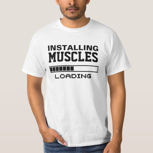 Muscles Funny Geek T-shirt (Voorkant)