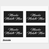 Muscles Maketh Man - Workout Inspirerend Rechthoekige Sticker (Vel)