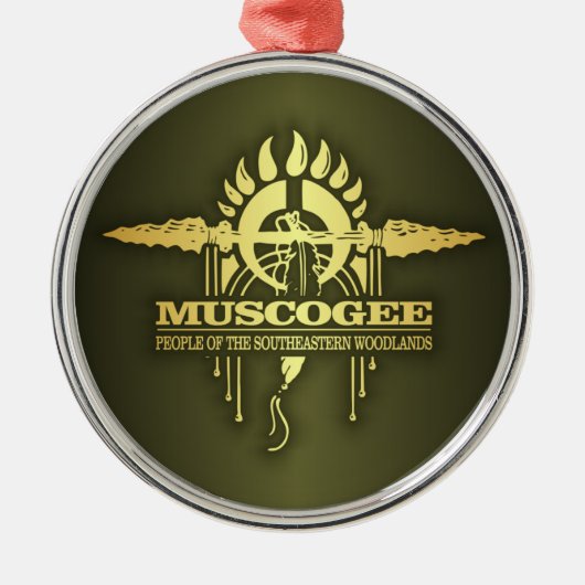 Muscogee 2o metalen ornament (Voorkant)
