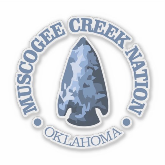 Muscogee Creek Nation (pijlpunt) Sticker (Voorkant)