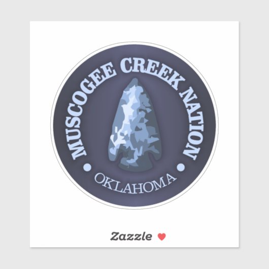 Muscogee Creek Nation (pijlpunt) Sticker (Vel)