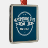 Musconetcong, New Jersey Kayaking Metalen Ornament (Rechts)