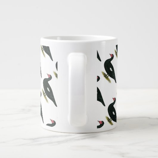 Muscovy Black Drake Grote Koffiekop (Achterkant)