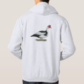 Muscovy Black Pied Drake Hoodie (Achterkant)