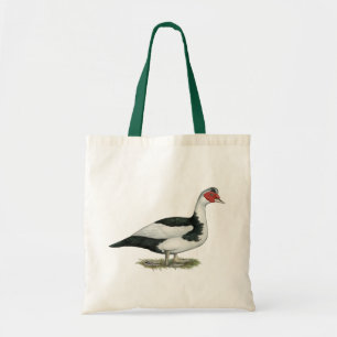 Muscovy Black Pied Drake Tote Bag