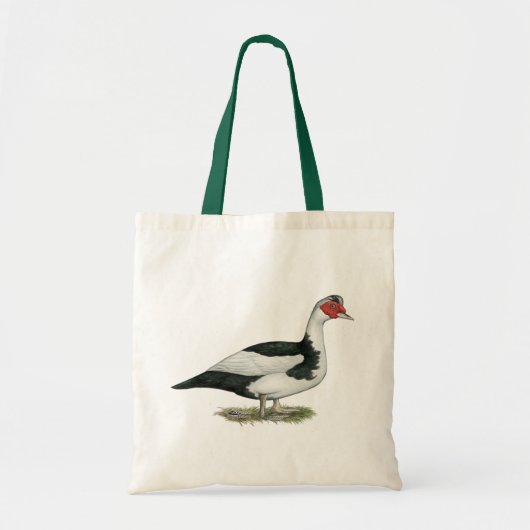 Muscovy Black Pied Drake Tote Bag (Voorkant)