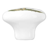 Muscovy Black Pied Duck Keramische Knop (Zijkant)