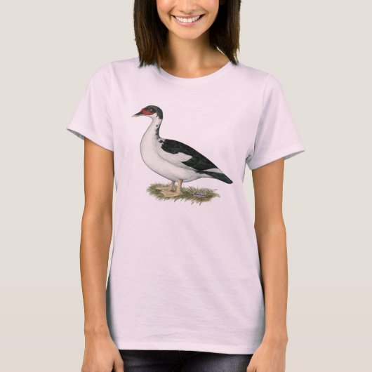 Muscovy Black Pied Duck T-shirt (Voorkant)