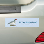 Muscovy Blue Pied Drake Bumpersticker (Op auto)