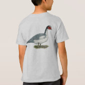 Muscovy Blue Pied Drake T-shirt (Achterkant)