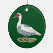 Muscovy Blue Pied Duck Keramisch Ornament (Links)