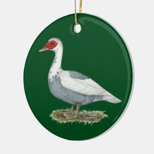 Muscovy Blue Pied Duck Keramisch Ornament (Links)