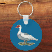 Muscovy Blue Pied Duck Sleutelhanger (Voorkant)